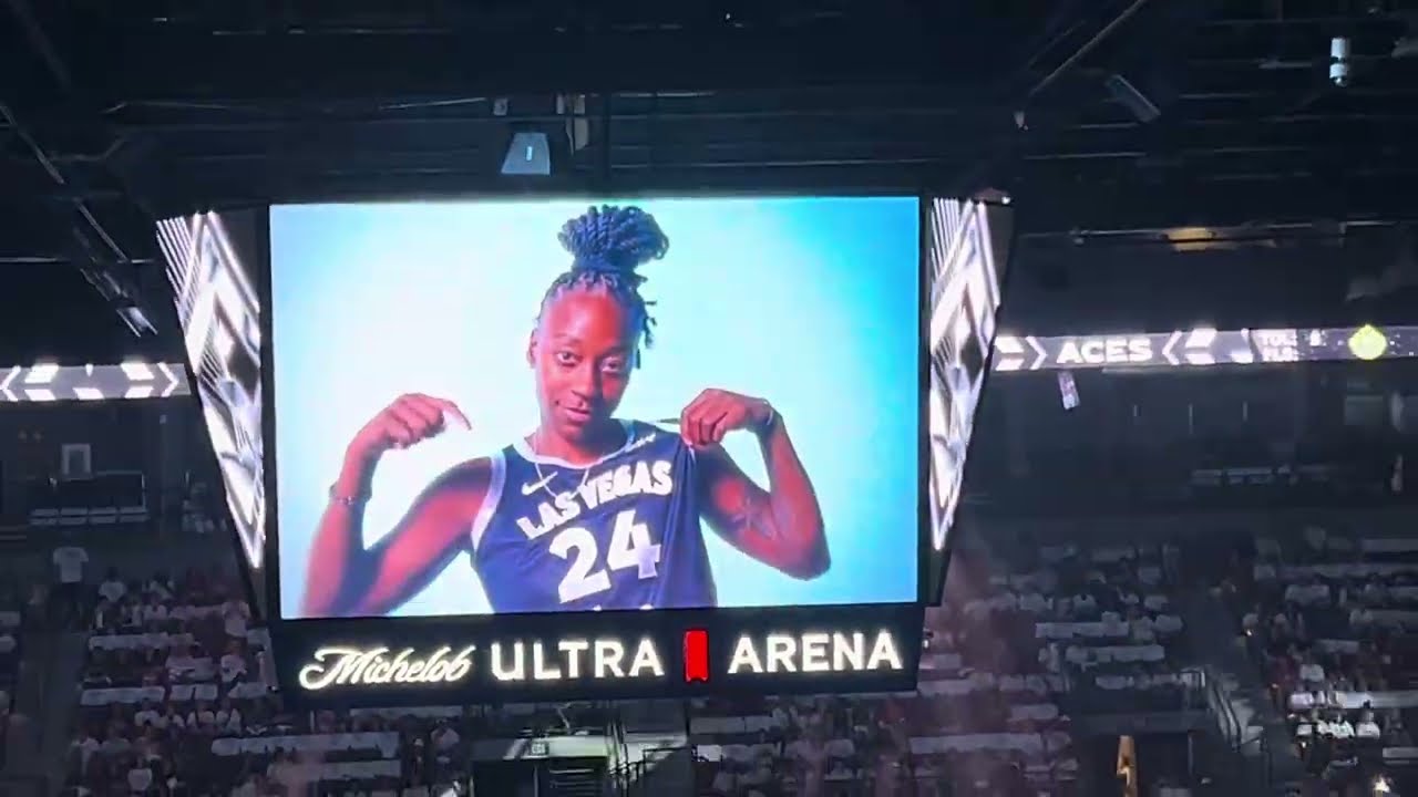 LV Aces player introductions Game 1 Round 1 2025 playoffs 9/14/25