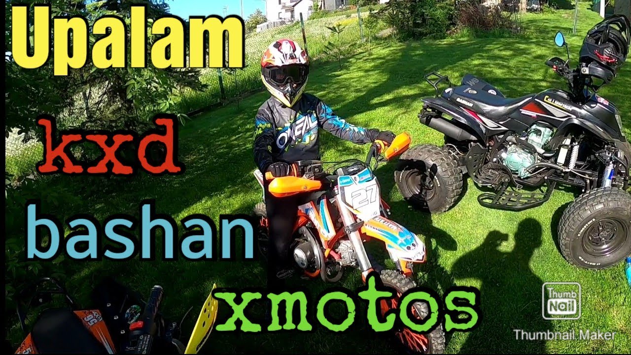 W końcu wyjechałem  cross x-motos 110 cc / Upalanie quada bashana / kxd