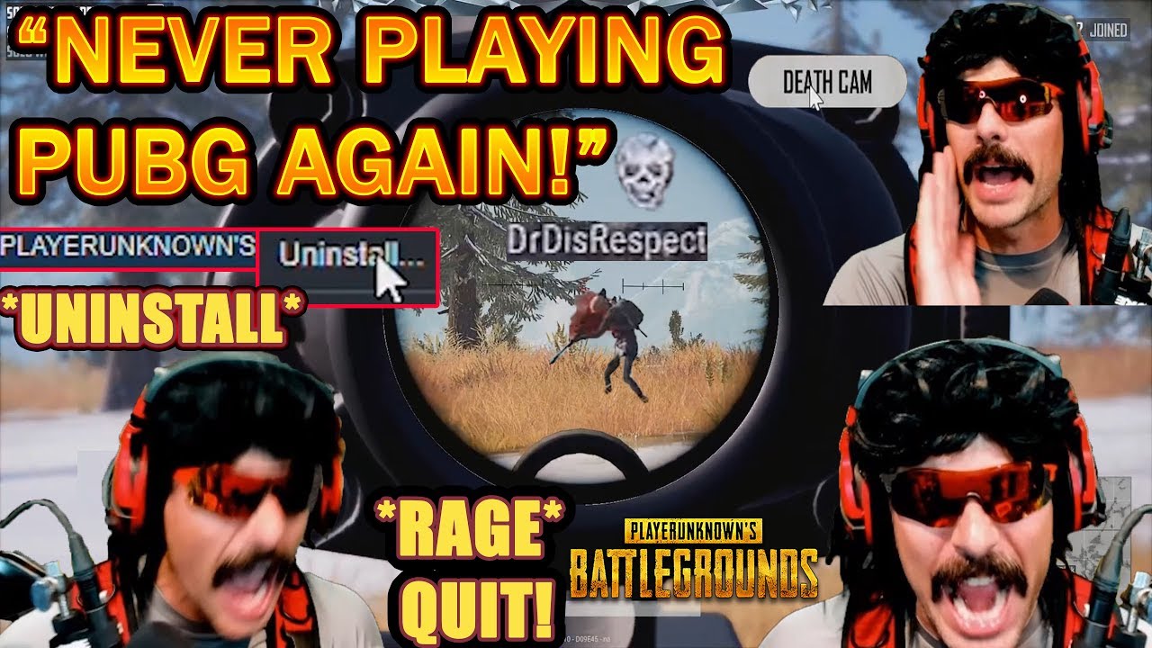 DrDisrespect OFFICIALLY UNINSTALLS PUBG & NEVER Playing It Again! *RAGE QUIT!*