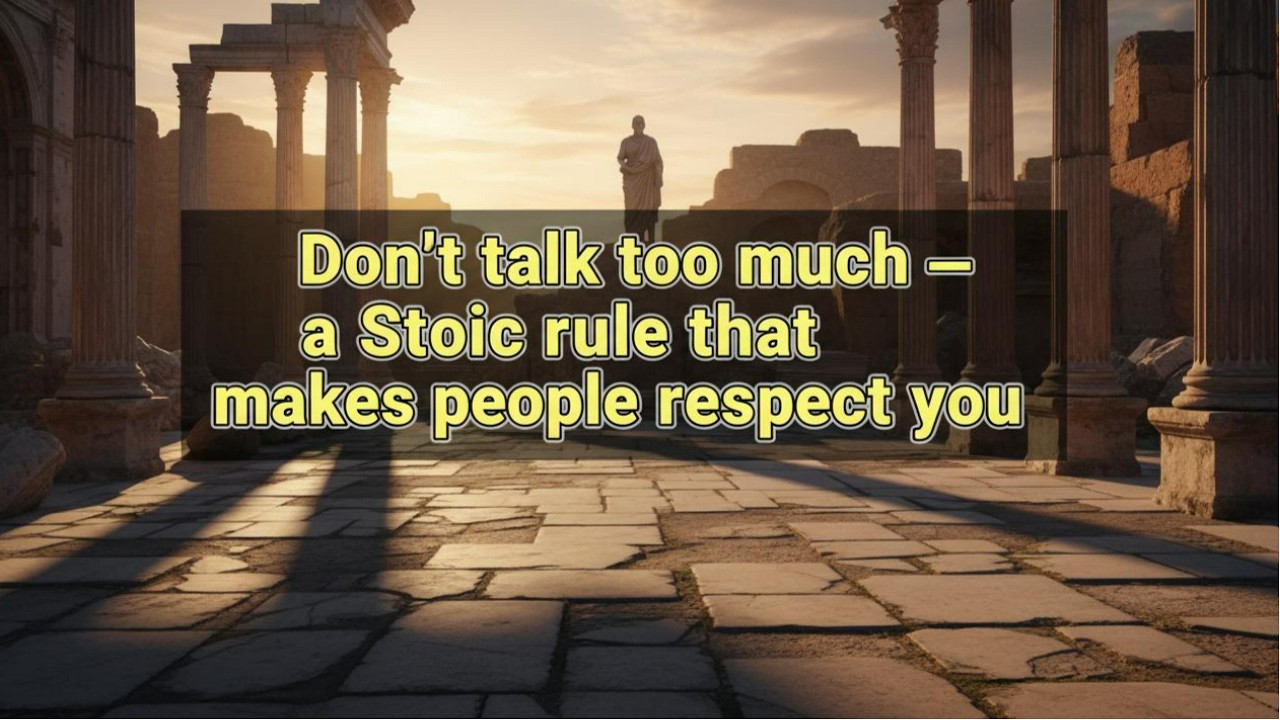 Don't talk too much — a Stoic rule that makes people respect you.