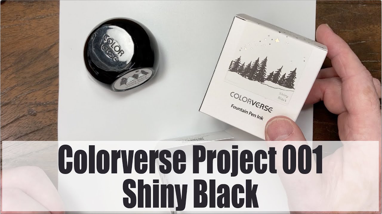 Colorverse Project 001 Shiny Black writing sample