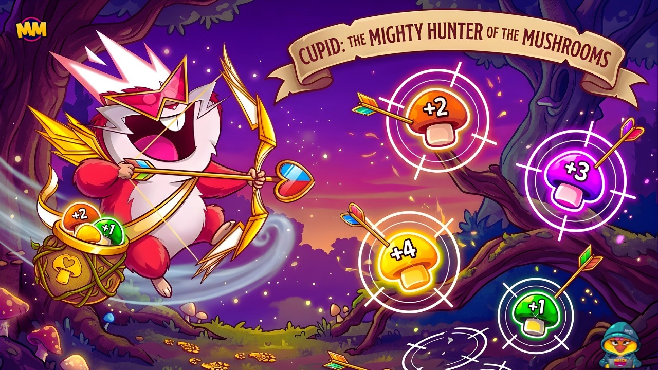 CUPID THE MIGHTY HUNTER OF THE MUSHROOMS 🔥 MATCH MASTERS