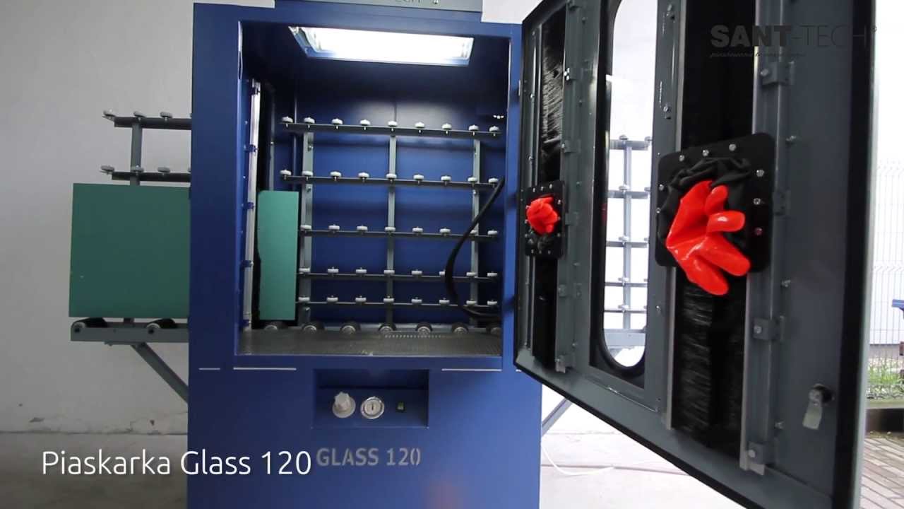 Sandblasting machine Glass 120 for glass panes (SANT-TECH)