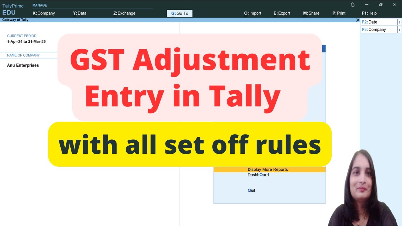 GST Adjustment Entry in Tally Prime| Stat Adjustment in Tally Prime| March Closing Adjustment entry|