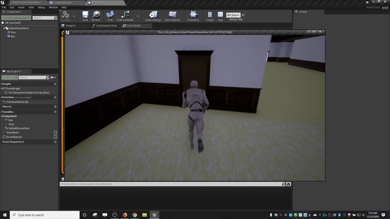 Unreal Engine - Door Opening and Closing Blueprint