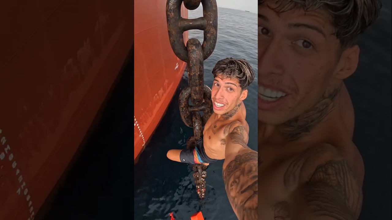 Why Is This Man Climbing The Anchor Chain? #shorts