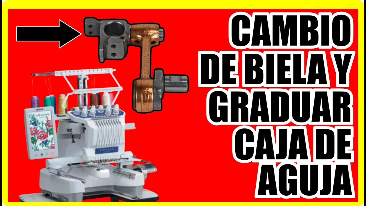 Como cambiar la BIELA de tu BORDADORA - BROTHER PR - How change CRANK ROD SET #XC7135051