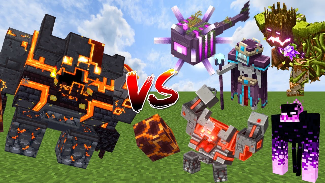 NETHERITE MONSTROSITY vs ALL DUNGEONS BOSSES | Minecraft Mob Battle