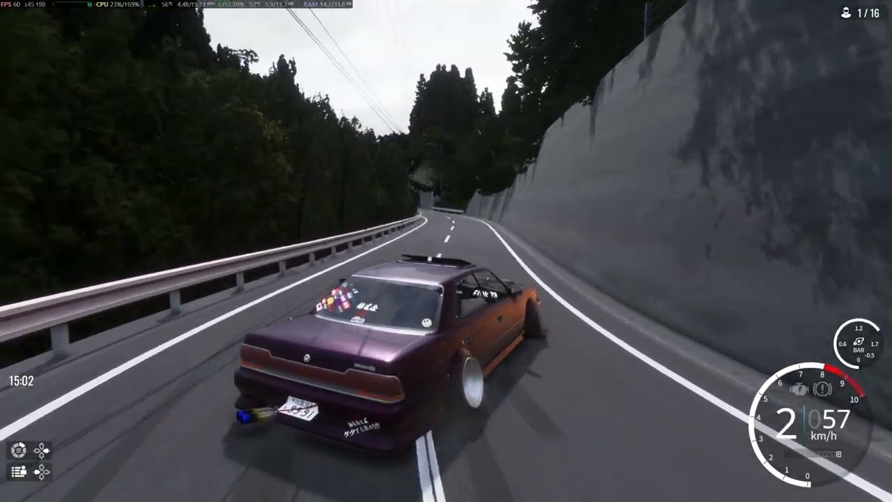 carx drift racing online 都留カントリー 峠 C33ローレル