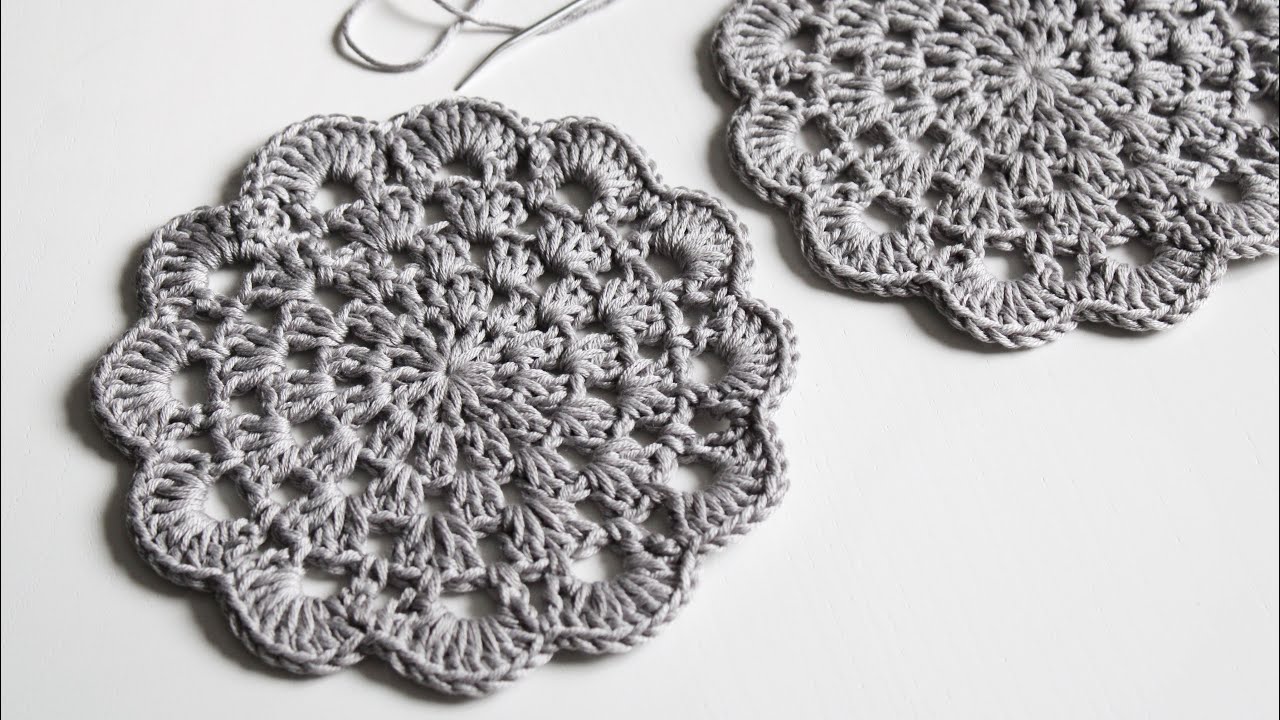 🌸 Dessous de verre au crochet – Spécial débutant 🌸