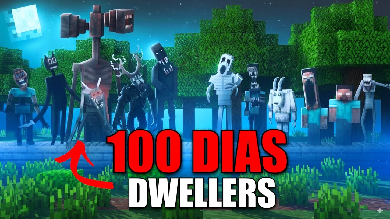 Sobreviv&iacute; 100 DIAS a los MOBS mas TERRORIFICOS de Minecraft...