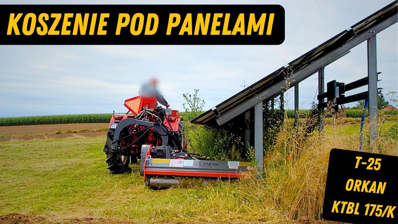 WYKASZANIE POD PANELAMI Kosiarka Bijakowa TYLNO BOCZNA Władimirec T25 👉 KTBL/K 175 👈 fotowoltaika