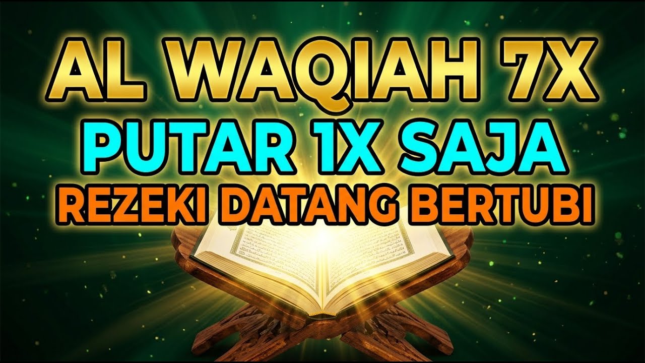 Al Waqiah 7X Sekali Putar Pembuka Pintu Rezeki dari Segala Arah