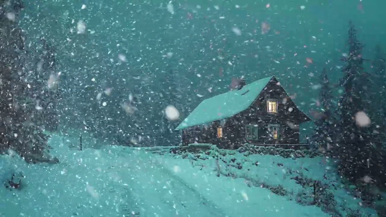Blizzard Sounds for Sleep, Relaxation & Staying Cool | Snowstorm Sounds & Howling Wind in the Forest