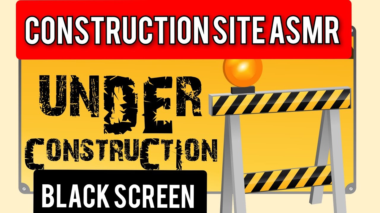 CONSTRUCTION SOUNDS EFFECT /AMBIENCE BLACK SCREEN HAMMERING METAL  JACKHAMMER  DRILL (BLACK SCREEN)