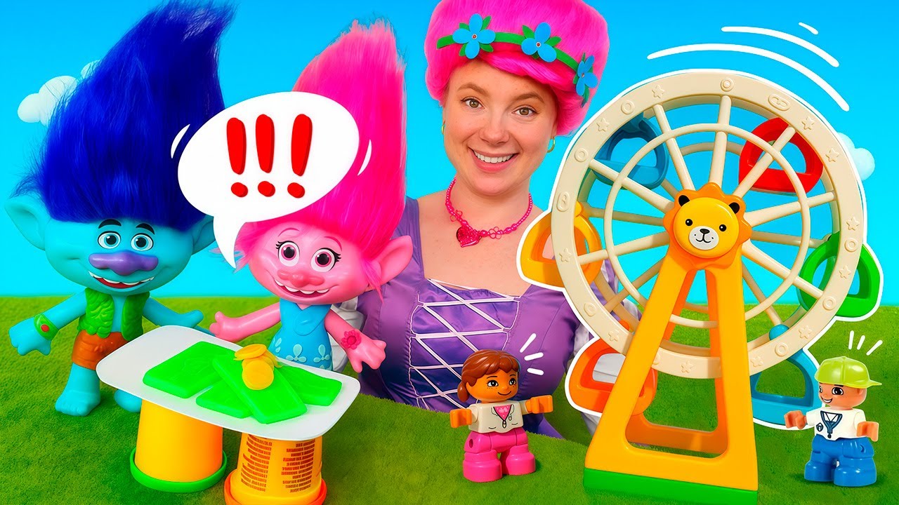 Knetspa&szlig; im Freizeitpark! Tickets basteln mit Irene, Poppy & Branch