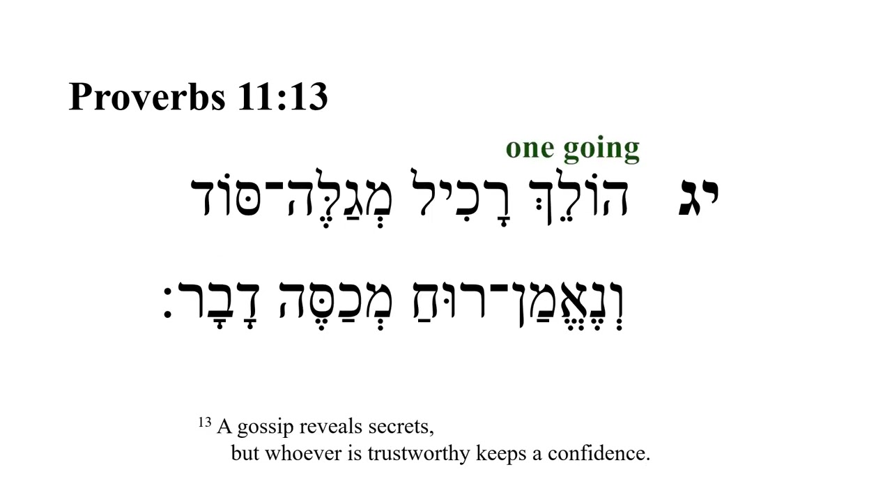 Proverbs 11 -- Hebrew Bible Speaker with English Captions