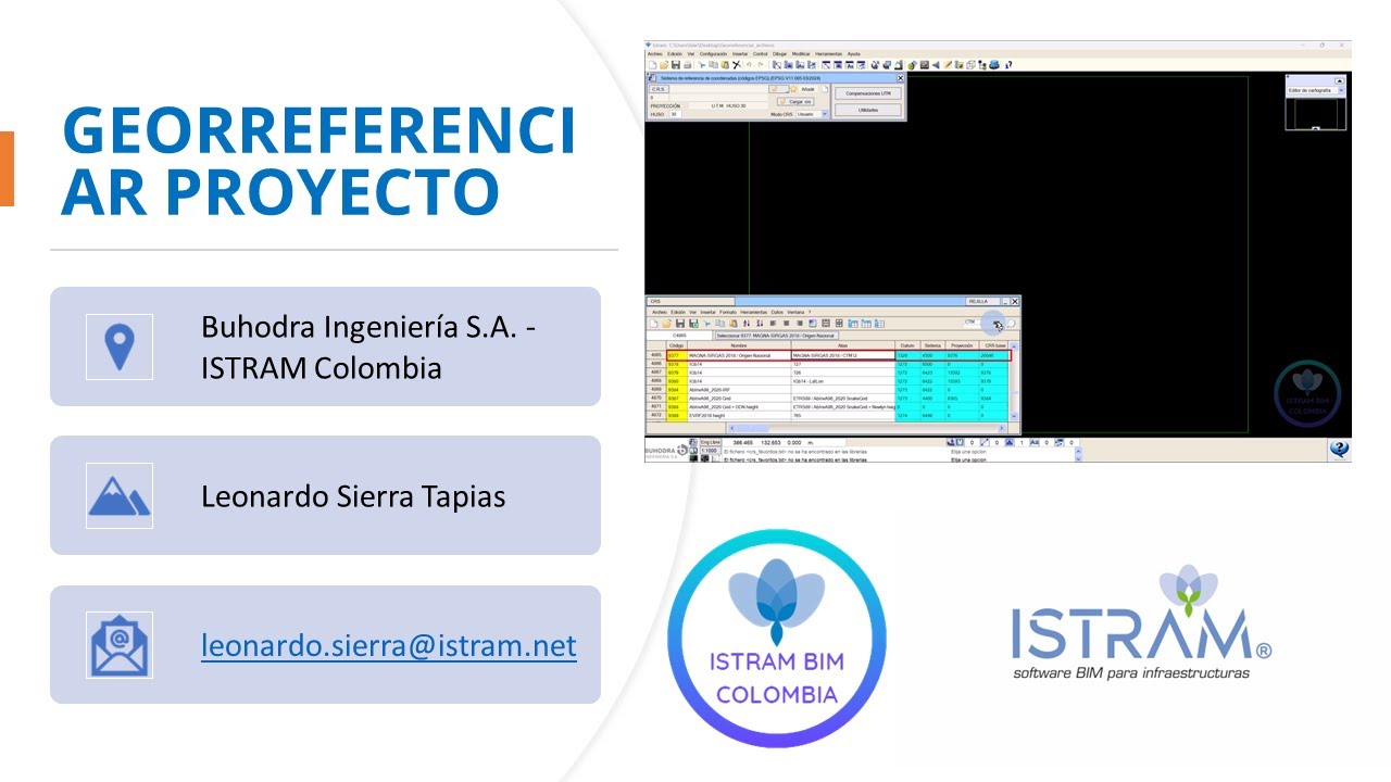 Georreferenciar proyecto en ISTRAM