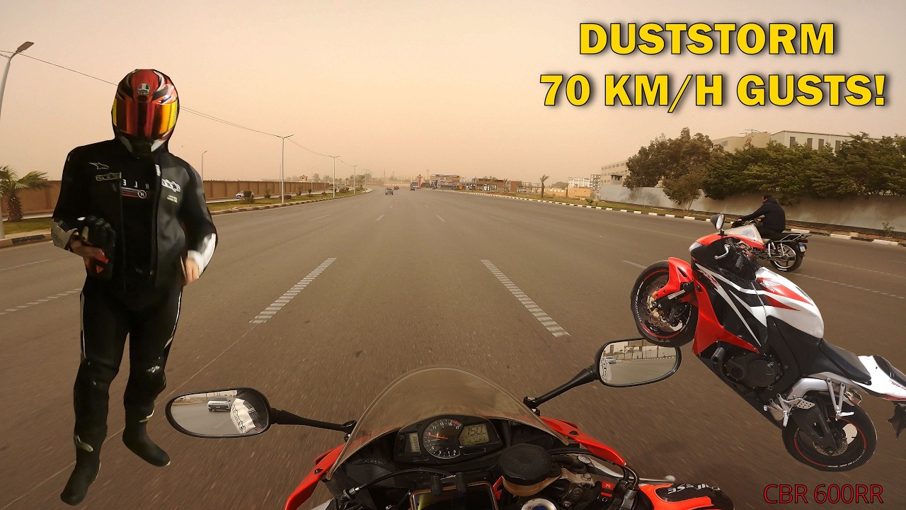 Honda CBR 600RR Egypt | Riding through a Dust Storm to Master El Sokhna