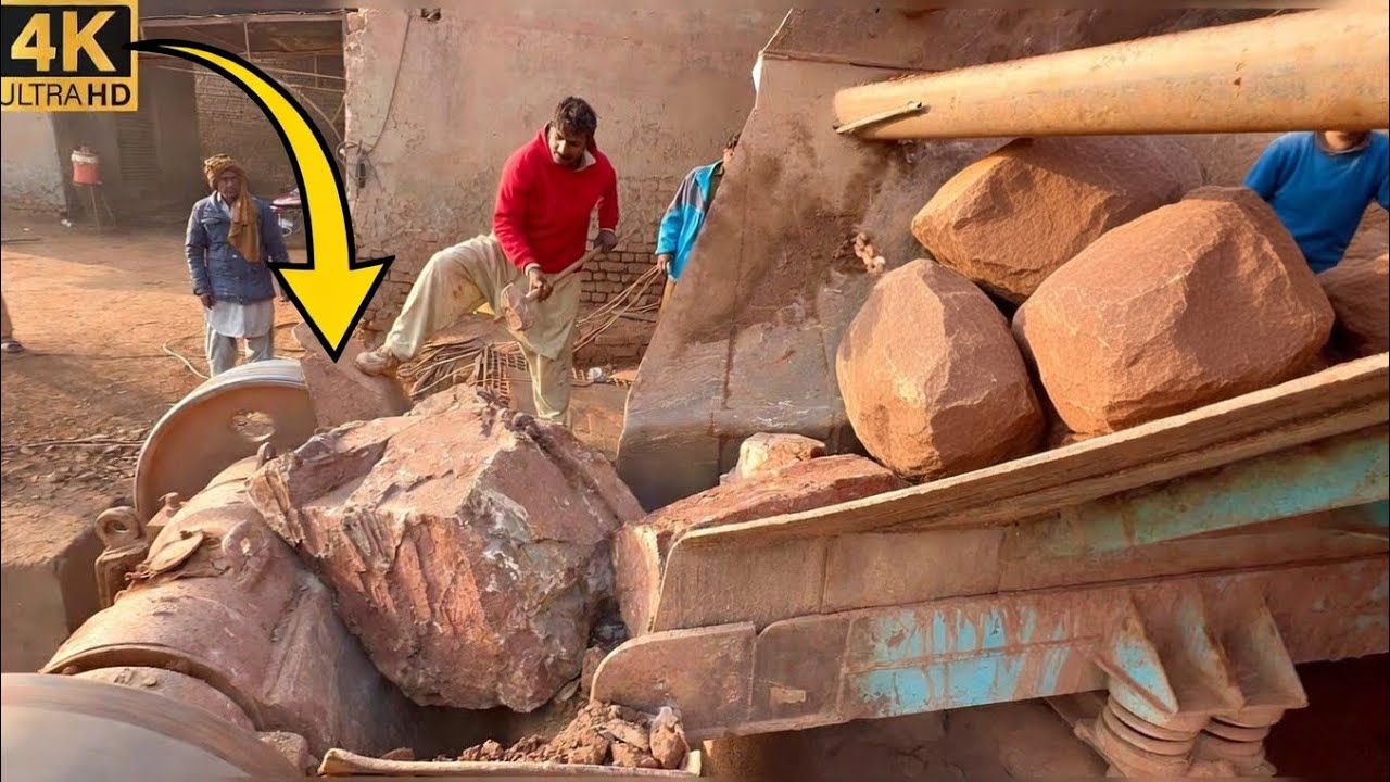 Massive Boulder Stops the Crusher! Extreme Hammer Rock Breaking 💥 | Rock Crushing