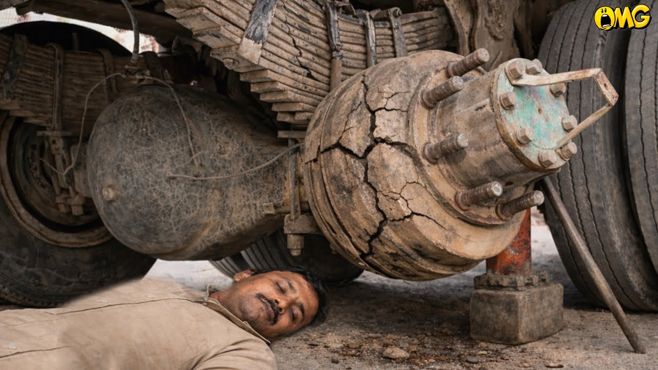 “Roadside Breakdown – Pakistani Truck Rear Wheel Brake Drum Destroyed”