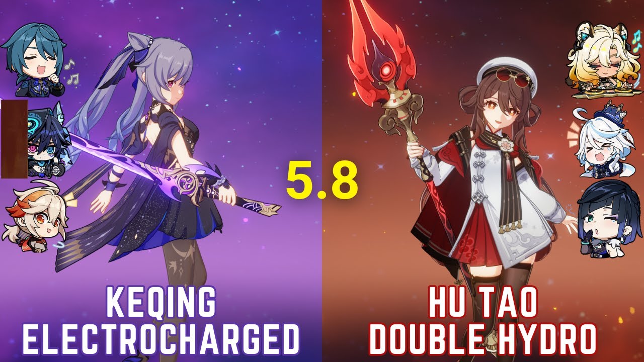 C6 Keqing Electrocharged & C1 Hu Tao Double Hydro - 5.8 Spiral Abyss Floor 12