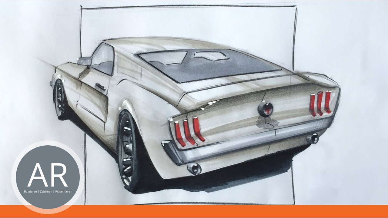 Oldtimer zeichnen - Autos Zeichnen lernen. Mappevorbereitungskurs Transportationdesign
