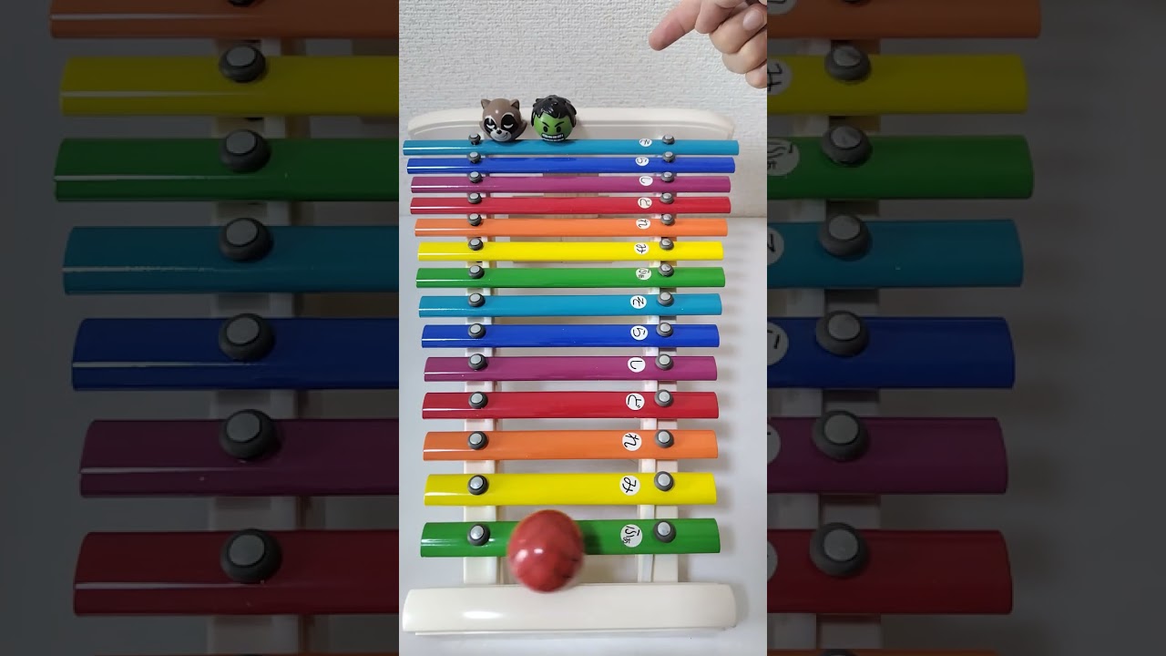 【Music♯2】Marvel Marble Run Race ASMR  カラフル鉄琴 #shorts  @marblerun-asmr