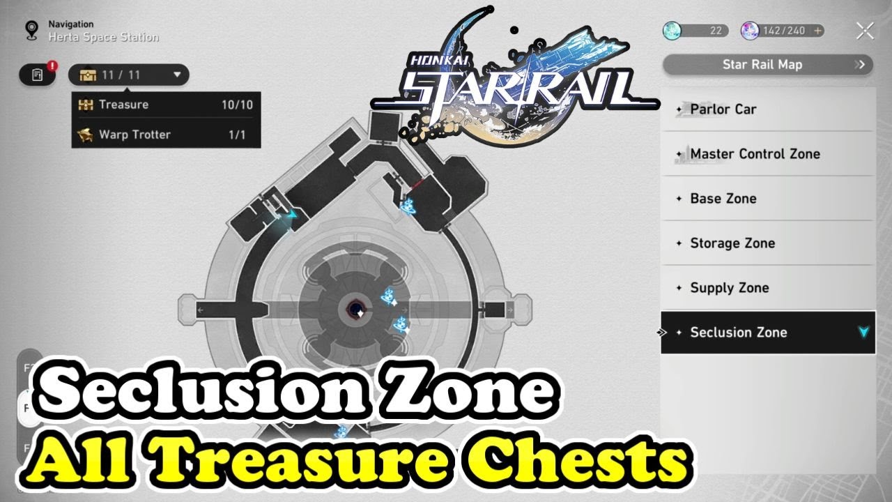Honkai Star Rail Seclusion Zone All Chest Locations (Chests & Warp Trotter)
