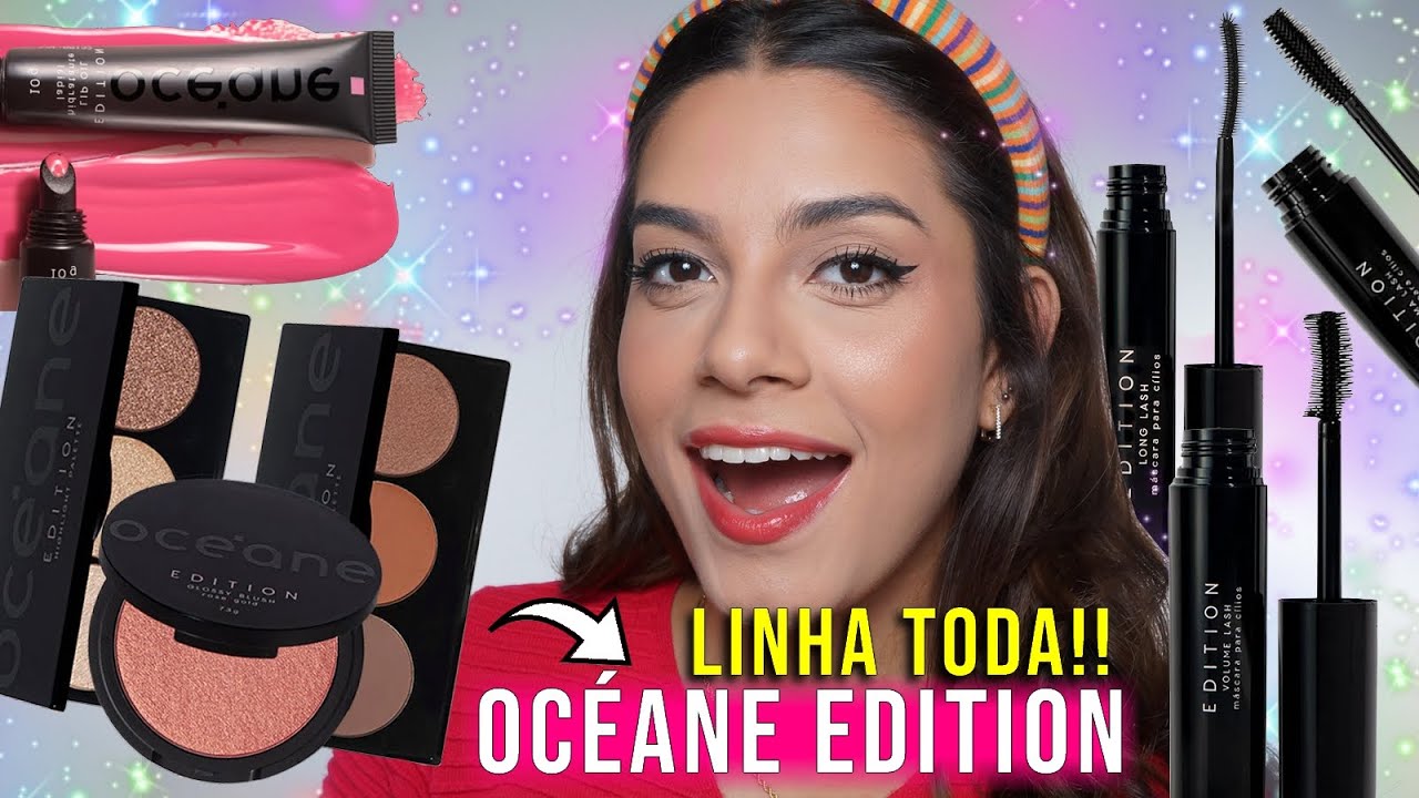 TODAS AS MÁSCARAS DE CÍLIOS, PALETAS DE ROSTO, GLOSSY BLUSH, CORES de LIP OILS E + | Océane Edition