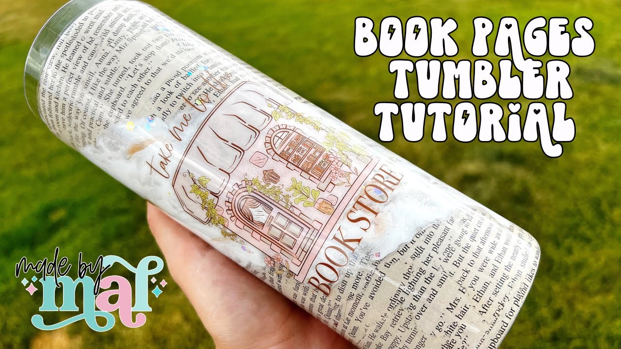 Book Pages Tumbler Tutorial