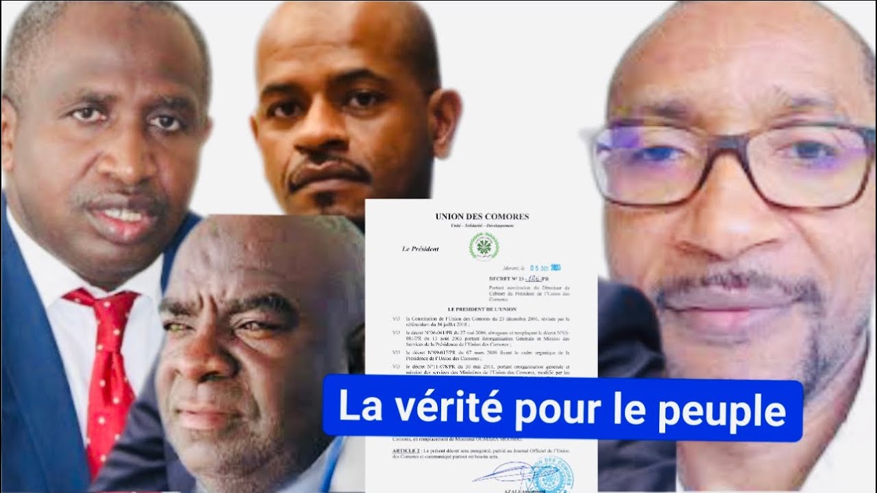 Tchélé: moment déterminant pour les Comore avec ces affaires Dr Achmet, Abdou Soeuf, Nour Fath Azali
