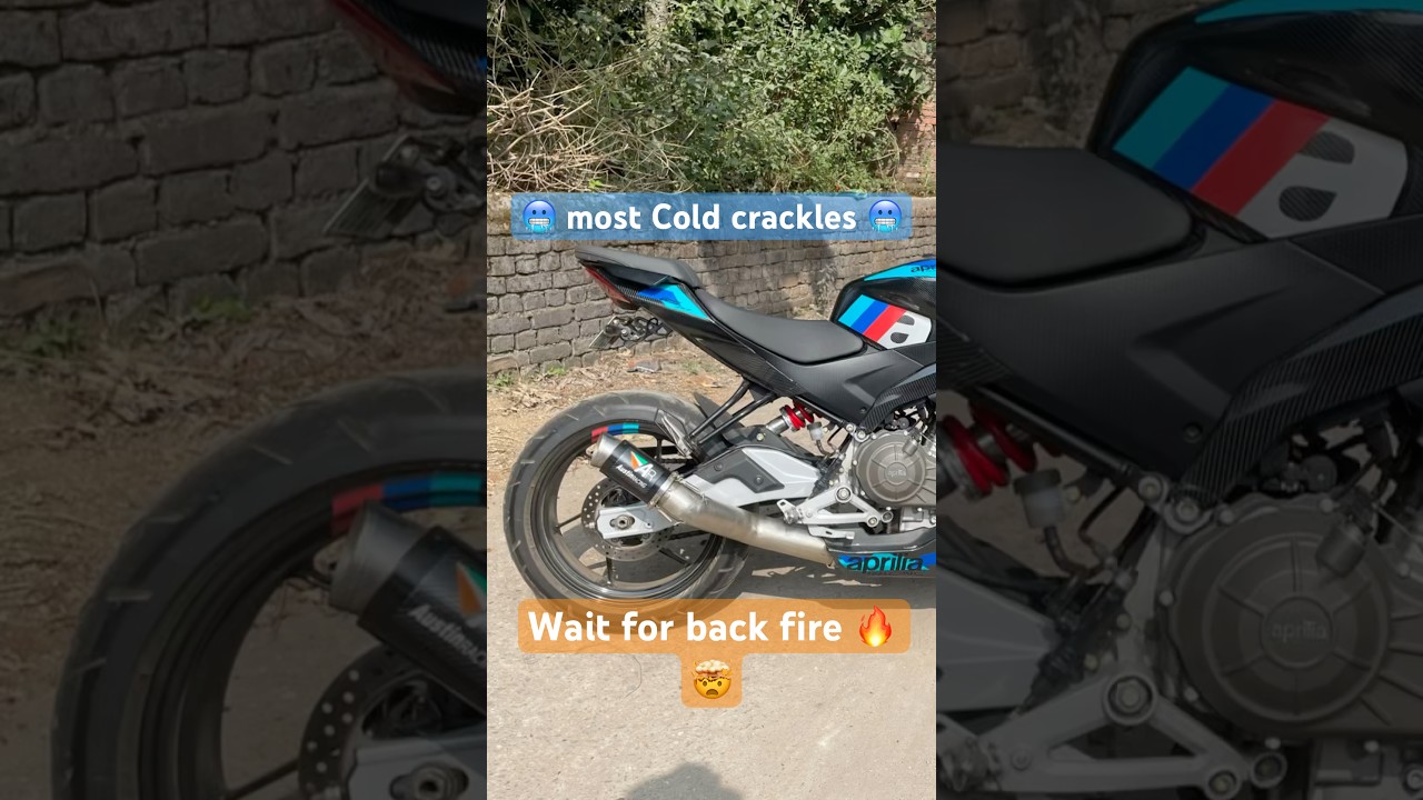 Aprilia rs 457 cold start 🚀  Austin racing gp1r fullsystem exhaust🐦&zwj;🔥#trending #shorts #subscribe