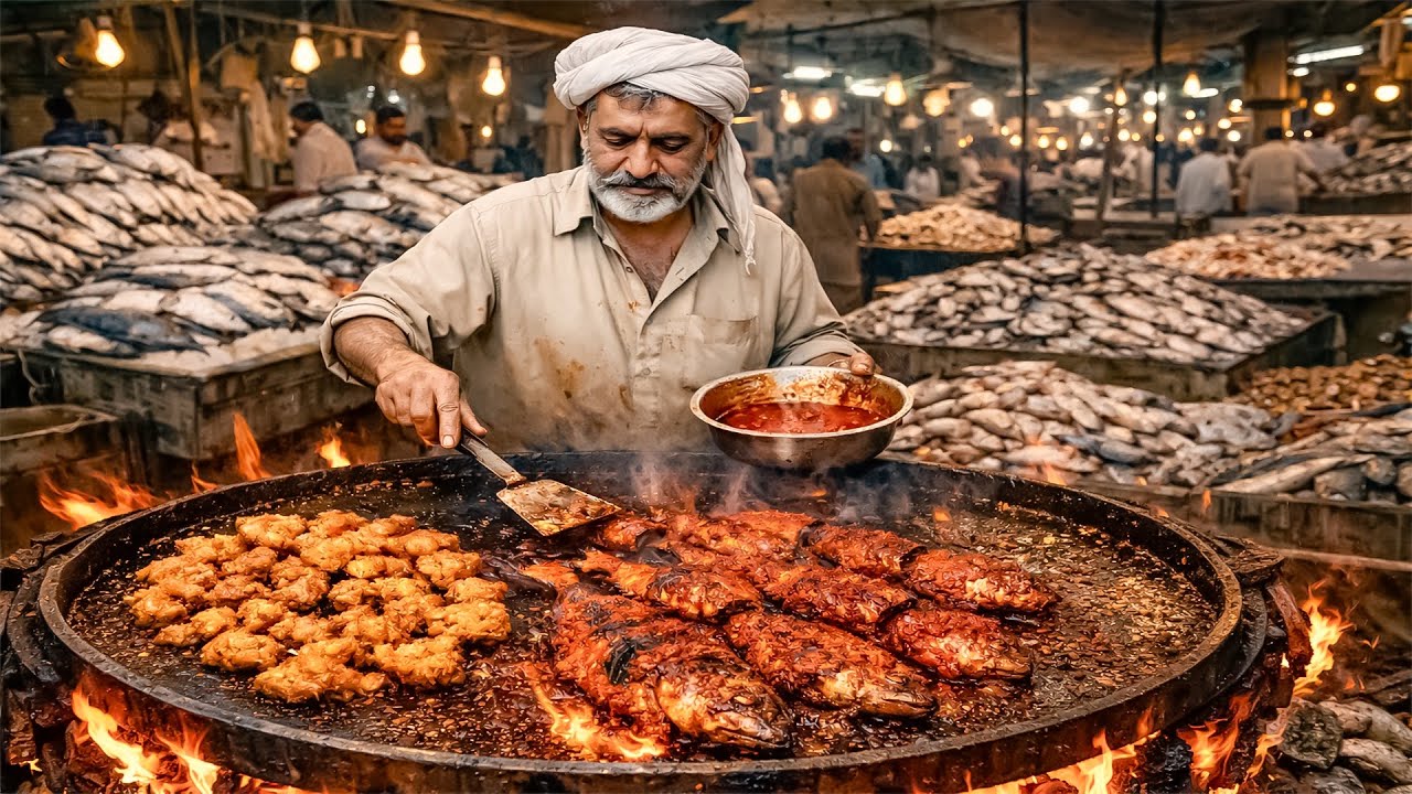 FAMOUS PESHAWAR TAWA FRIED FISH PAKORA | CRISPY FISH PAKODA RECIPE | PESHAWAR STREET FOOD