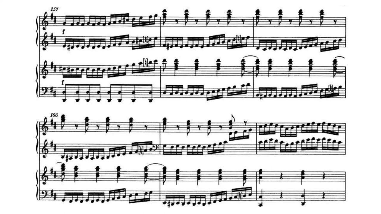 Sonata for Two Pianos in D KV 448 with score. W.A.Mozart. Piano: Christoph Eschenbach, Justus Frantz
