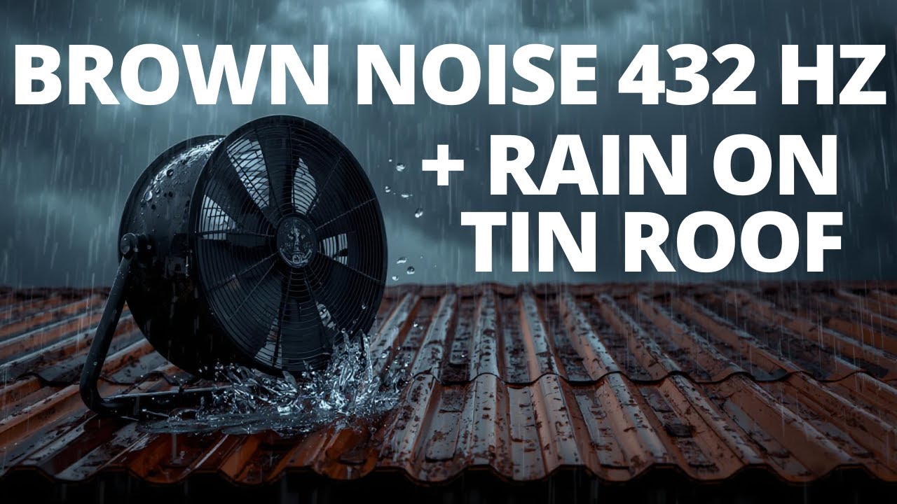 Block Out Noisy Neighbors - Deep Brown Noise & Rain on Tin Roof for ADHD & Sleep