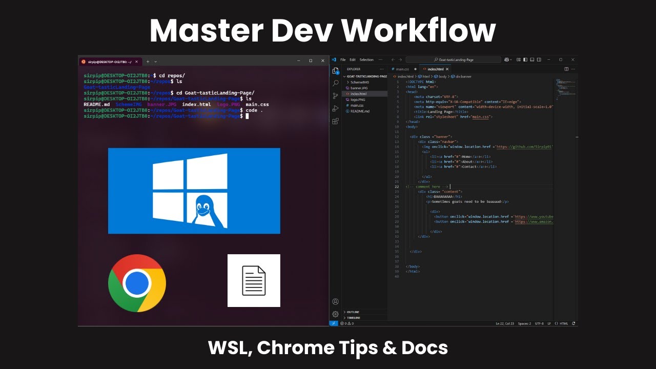 Master Your Dev Workflow – WSL, Chrome Shortcuts & Docs!