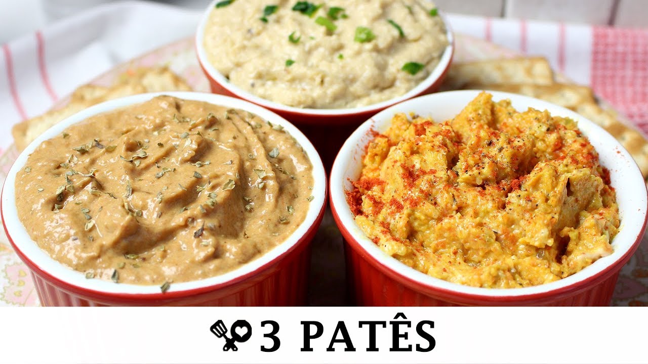 3 PATÊS VEGETARIANOS - RECEITAS QUE AMO