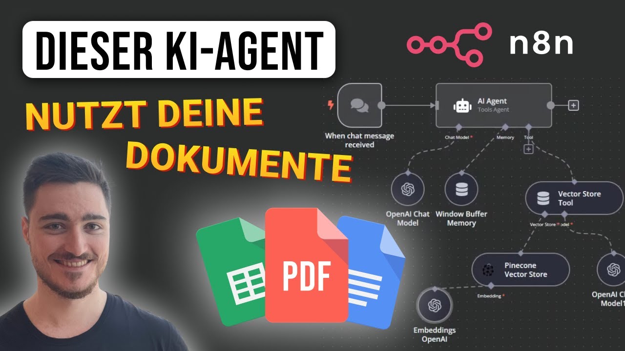 Wie du einen KI-Agent erstellst, der deine Dokumente kennt (n8n & RAG für Anfänger)