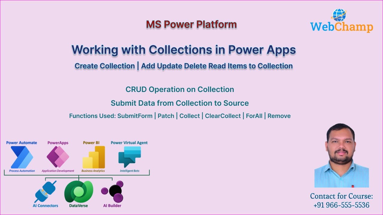 Power Apps 7: Collections in Power Apps || Create Read Update Delete Operation on Collection