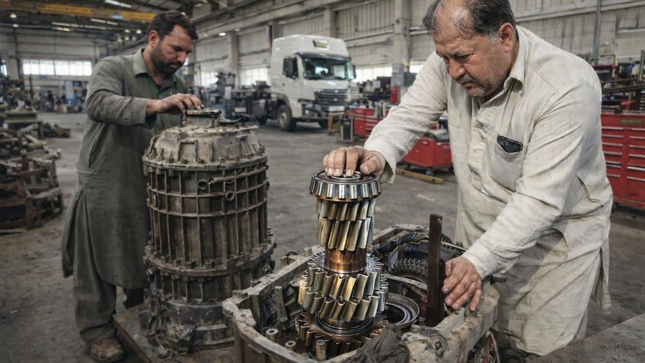 How Gear Box of a 22 Wheeler Turbo Truck Is Repaired & Restored || Full Workshop Process ||