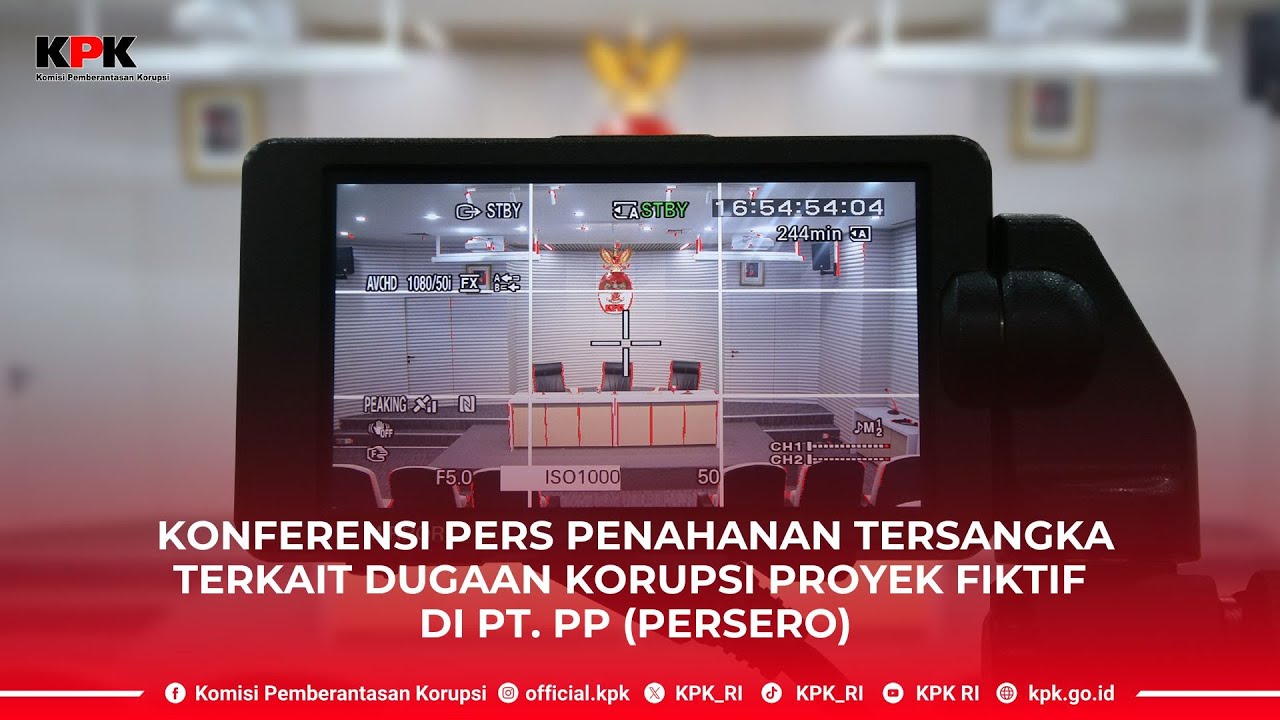 KONFERENSI PERS PENAHANAN TERSANGKA DUGAAN TPK PROYEK FIKTIF DI PT.PP (PERSERO)