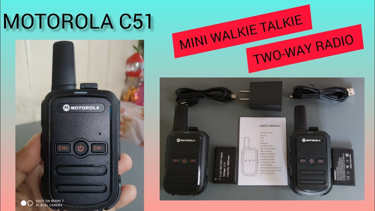 WALKIE TALKIE (MINI) | MOTOROLA C51 | UNBOXING | TWO-WAY RADIO 📞