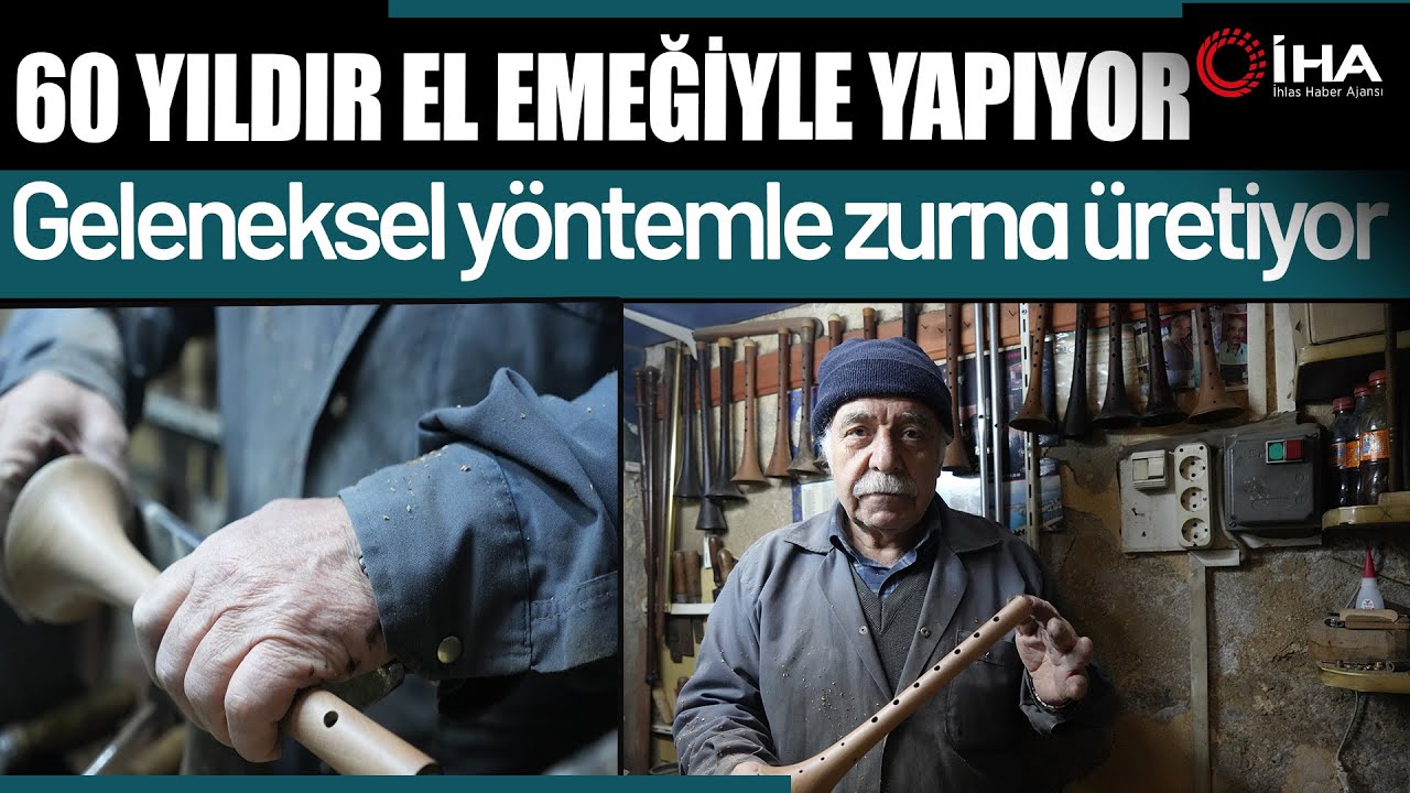 70 Yaşındaki Usta, 60 Yıldır Geleneksel Yöntemlerle Zurna Üretiyor