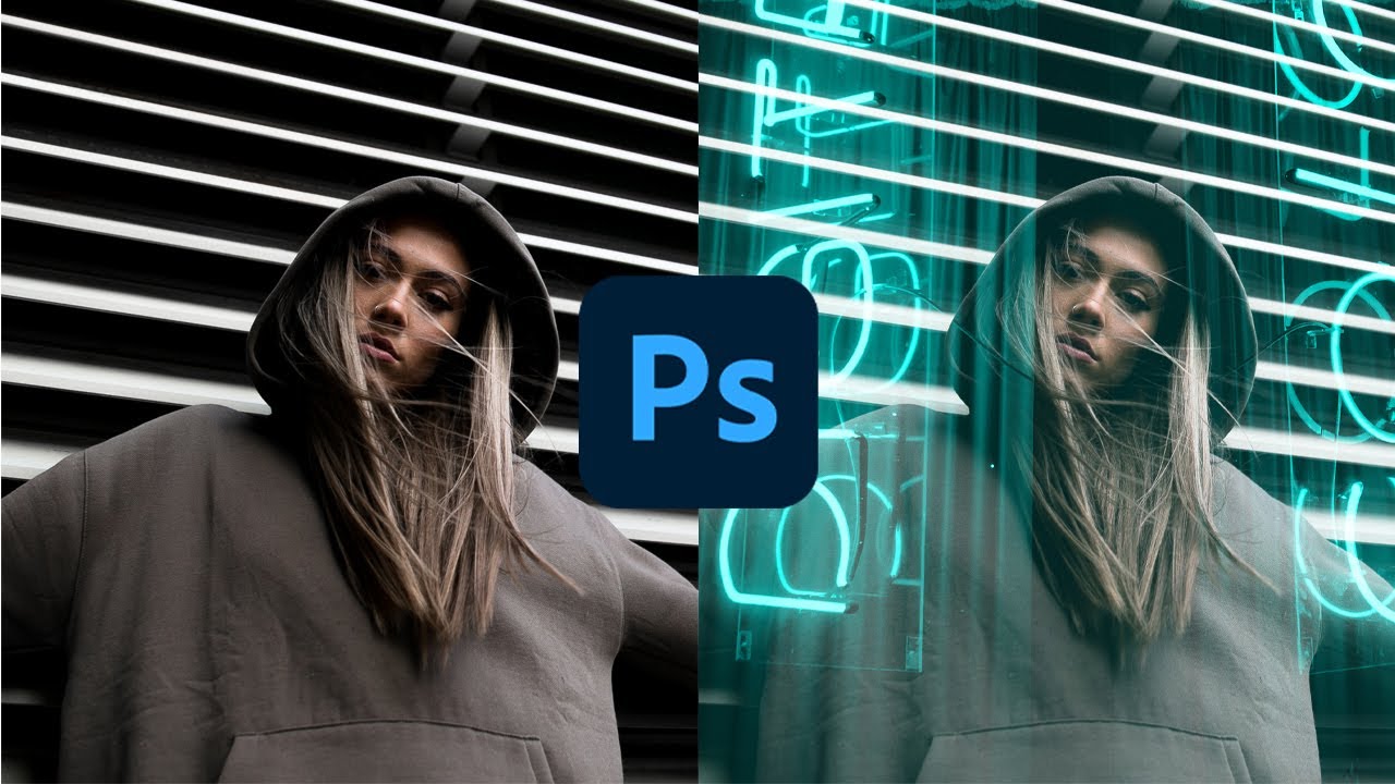 Neon Portrait Effect in Photoshop Tutorial