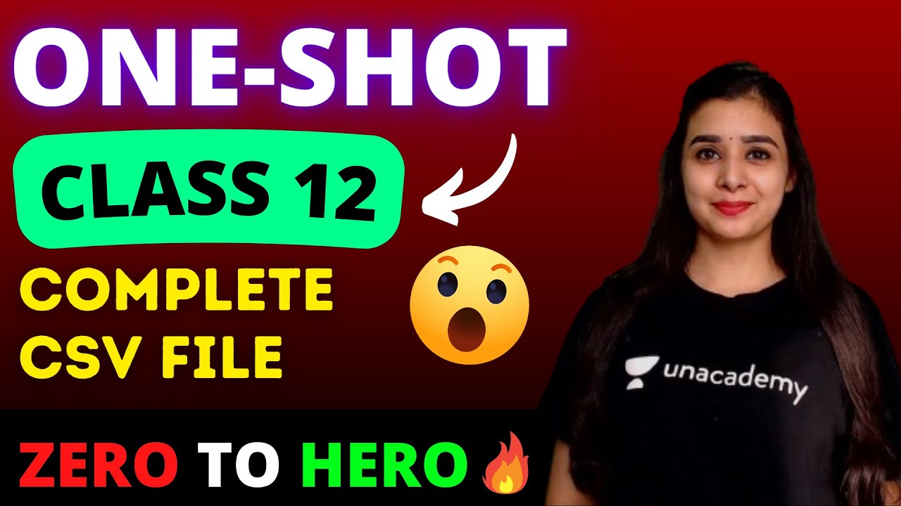 Computer Science | CSV File | One Shot | Class 12 Lovejeet Arora