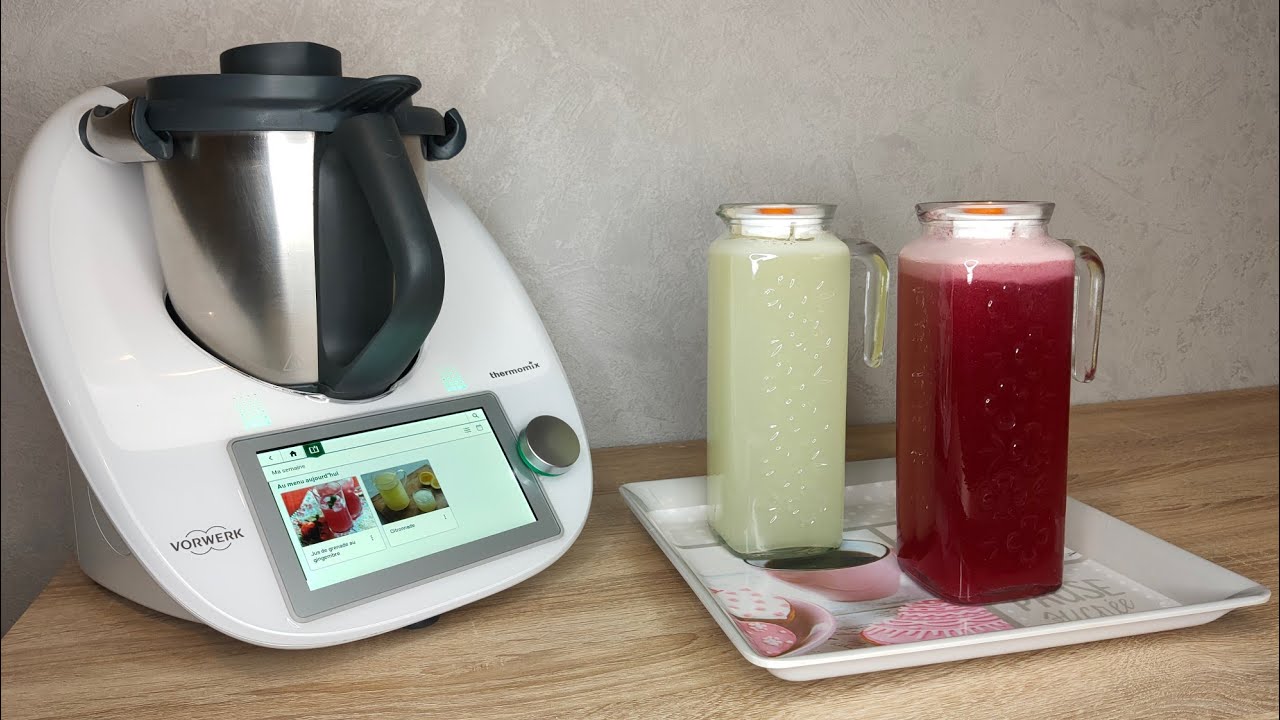 CITRONNADE ET JUS DE GRENADE GINGIMBRE AU THERMOMIX