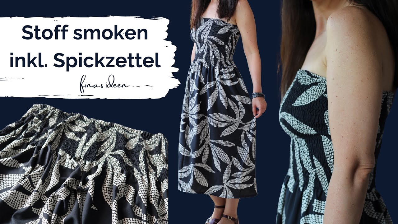 Stoff Smoken - Kleid mit gesmoktem Oberteil nähen