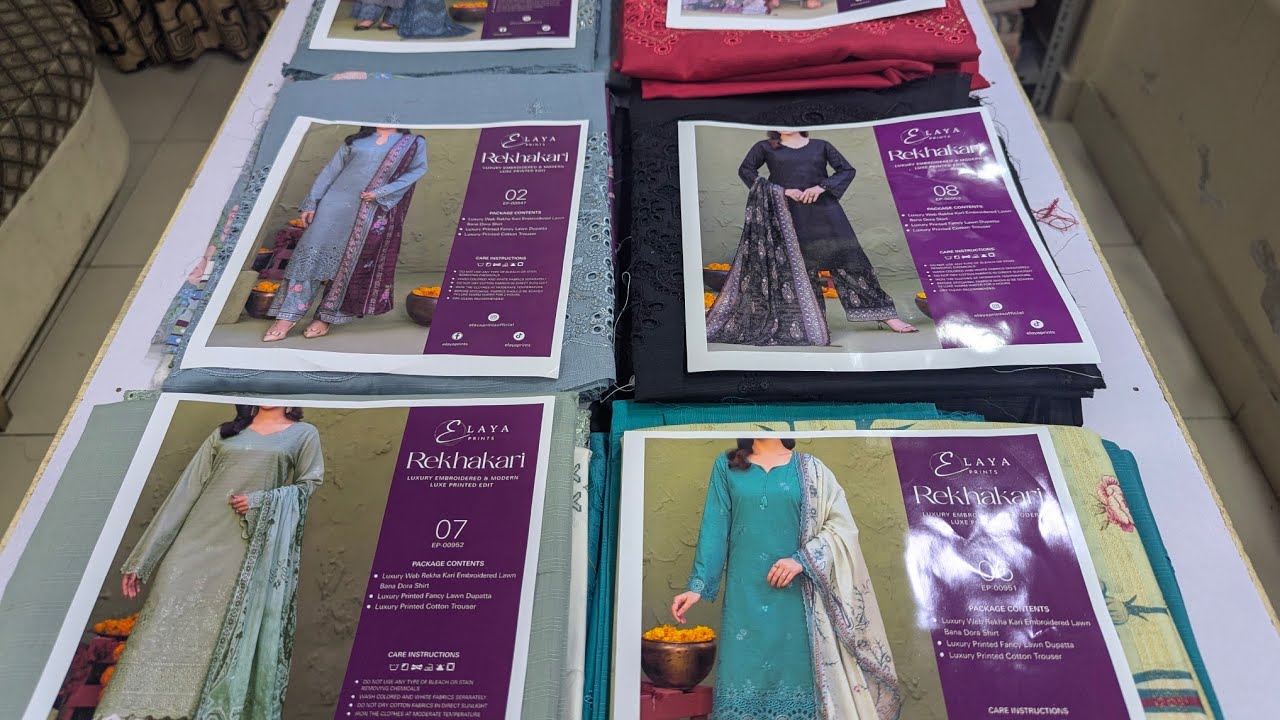 Elaya by Rekhakari Embroidered Lawn Bana Dora Shirt Fancy Dupatta Printed Cotton Trouser Eid Sale
