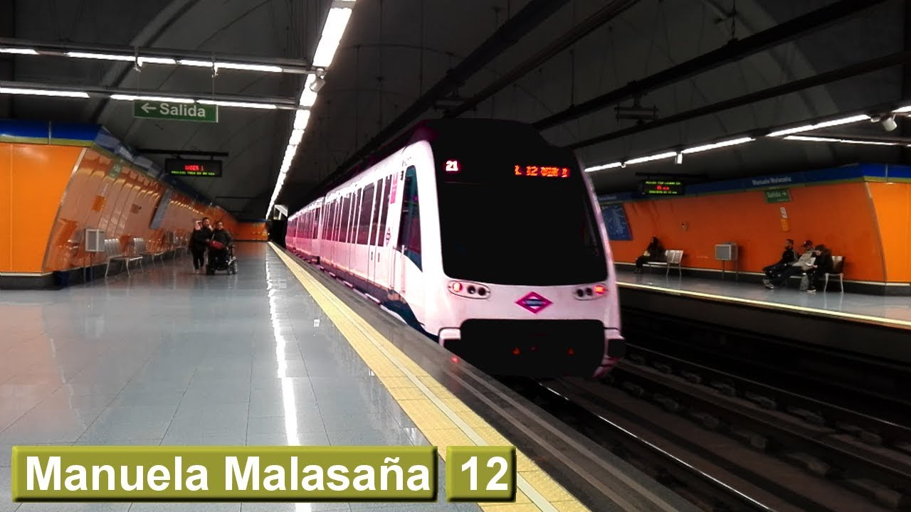 Manuela Malasaña | линия 12 : Мадридский метрополитен ( класс 8000 )